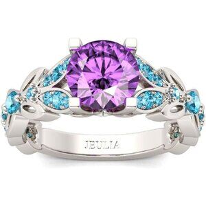 4.3 Carat Personalized Sterling Silver Butterfly Rings for Women Ring Set